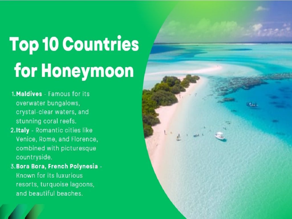 Romantic destinations for honeymoon: Top 10 countries to visit